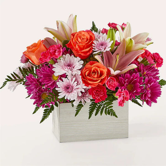 Blush Harbor Box Bouquet - Flower Art USA