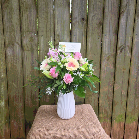 White & Pink Garden Bouquet