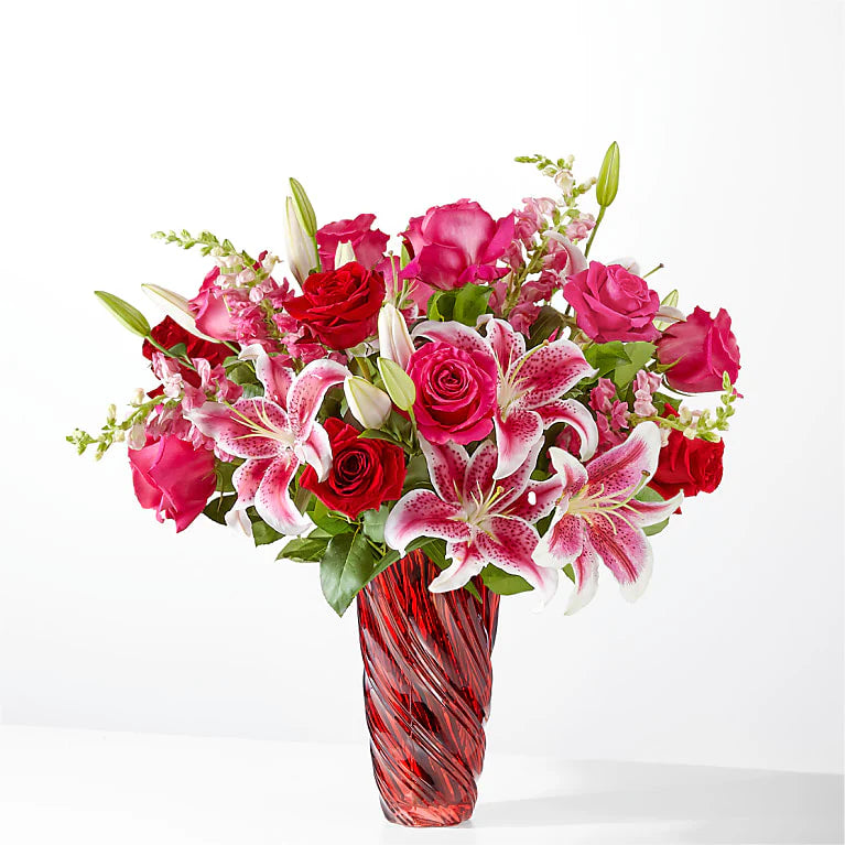 Always You Bouquet with Luxe Swirl Vase